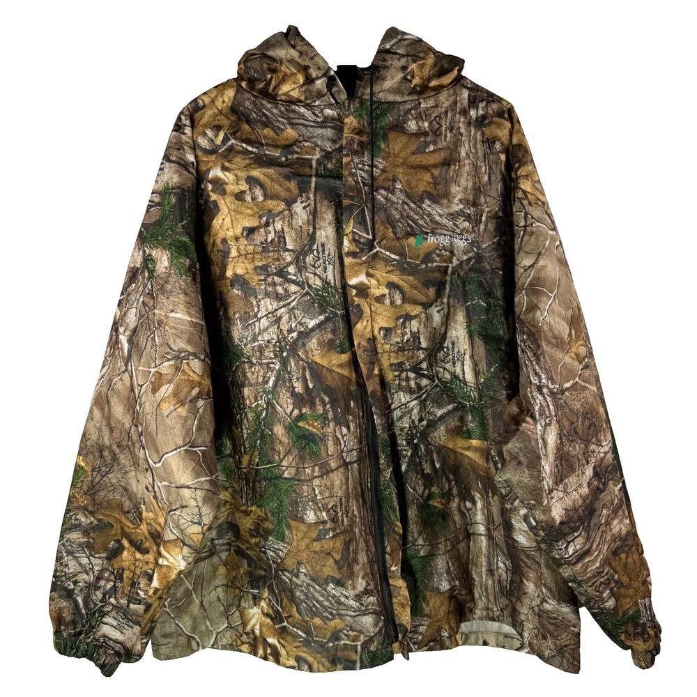 Frogg Toggs Camo Rain Jacket Mens XL XXL Realtree Hunting All Purpose Waterproof
